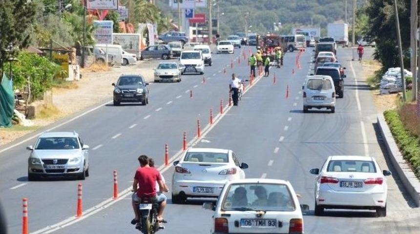 Yalıkavak - Gündoğan Yoluna İlk Önlem