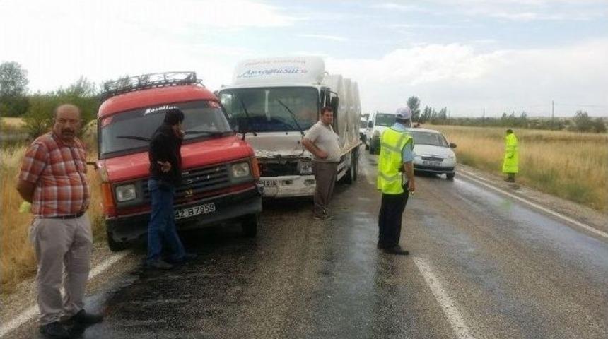 Şarkikaraağa&ccedil;&rsquo;ta Zincirleme Kaza