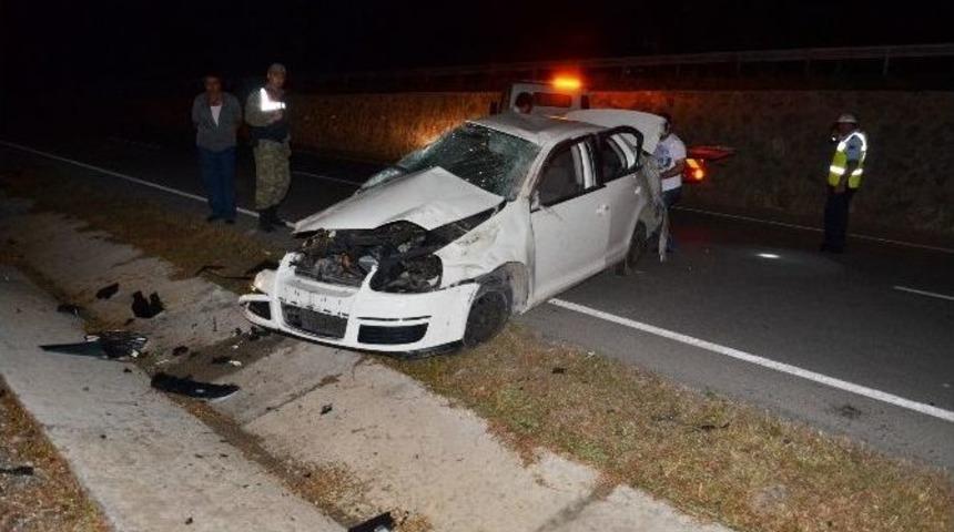 Otomobil Takla Attı: 4 Yaralı