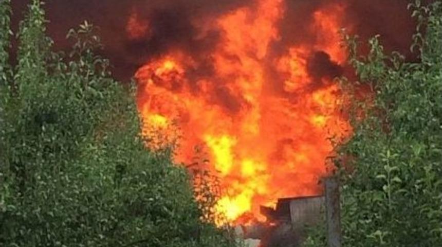 Tekstil Fabrikasındaki Yangın Kamerada