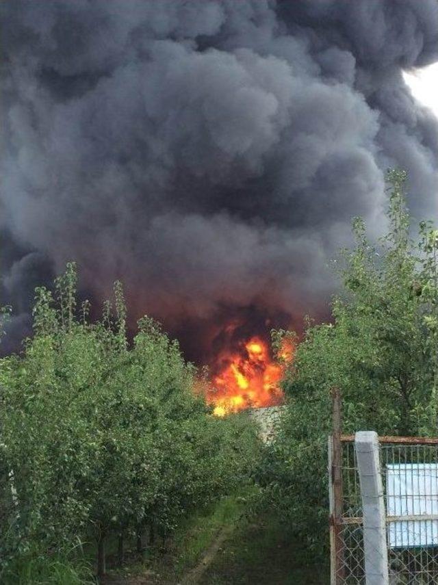 Tekstil Fabrikasındaki Yangın Kamerada 1