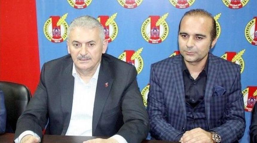 Binali Yıldırım&rsquo;dan Erzincan Gazeteciler Cemiyeti&rsquo;ne Bayram Ziyareti
