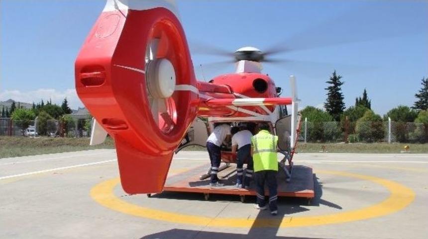 Orman İş&ccedil;isinin Yardımına Ambulans Helikopter Yetişti