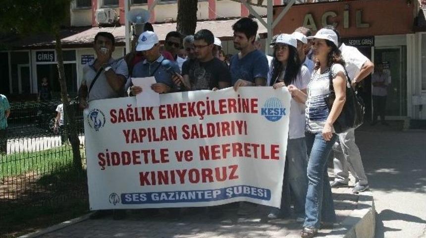 Sağlık Sen Ve Ses, Sağlık &Ccedil;alışanlarına Şiddeti Protesto Etti