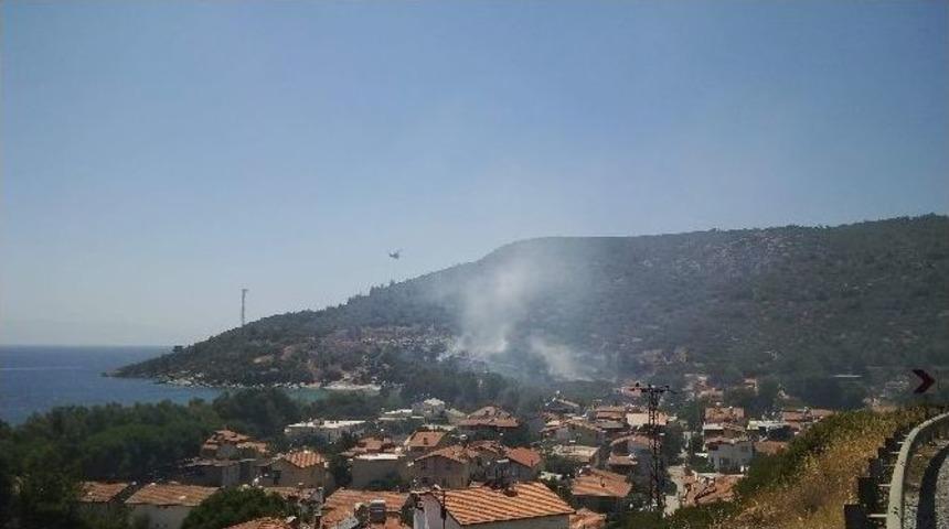 Sel&ccedil;uk-kuşadası Sınırında Korkutan Yangın