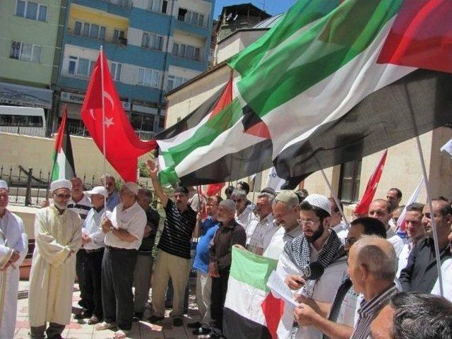 Bayburt'ta 21 Sivil Toplum Kuruluşu, İsrail'in Gazze'ye Saldırılarını Ortak Basın Açıklaması İle Kınadı