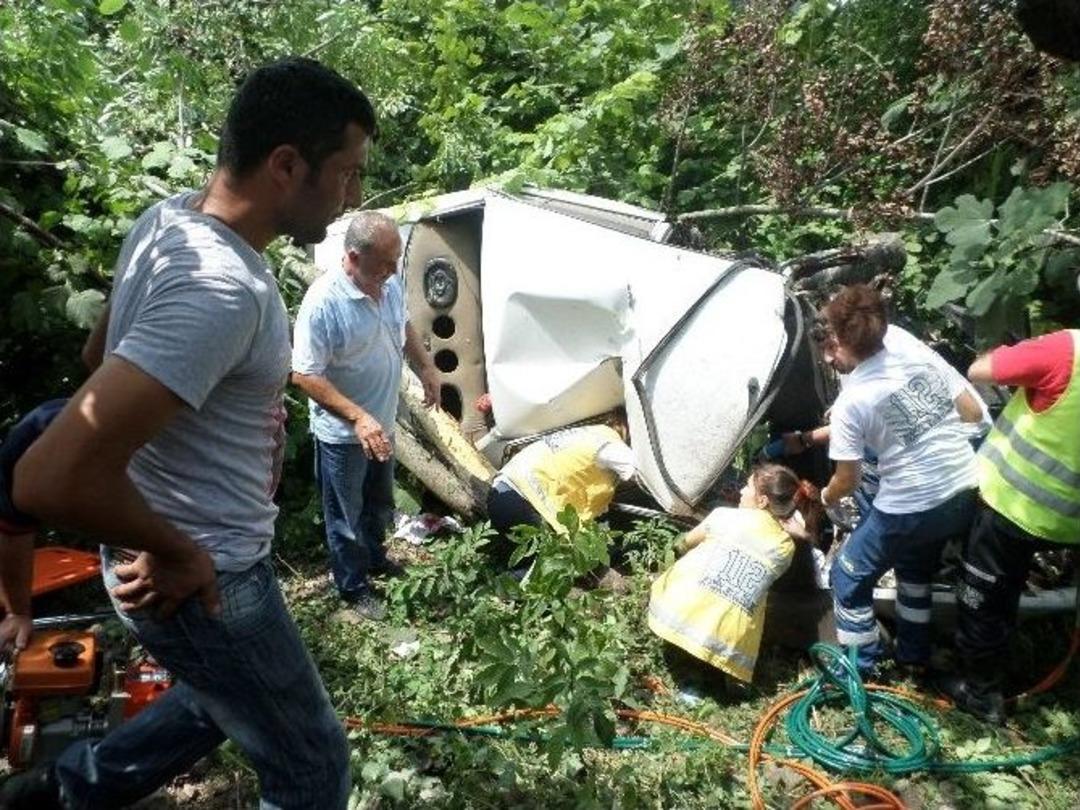 Sakarya'da Ara&ccedil; Şarampole U&ccedil;tu: İki Yaralı