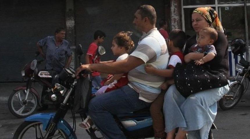 Bir Motosiklette 5 Kişi