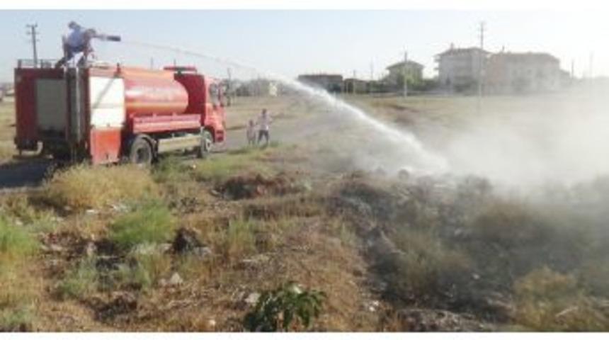 Aksaray&rsquo;da Ot Yangını