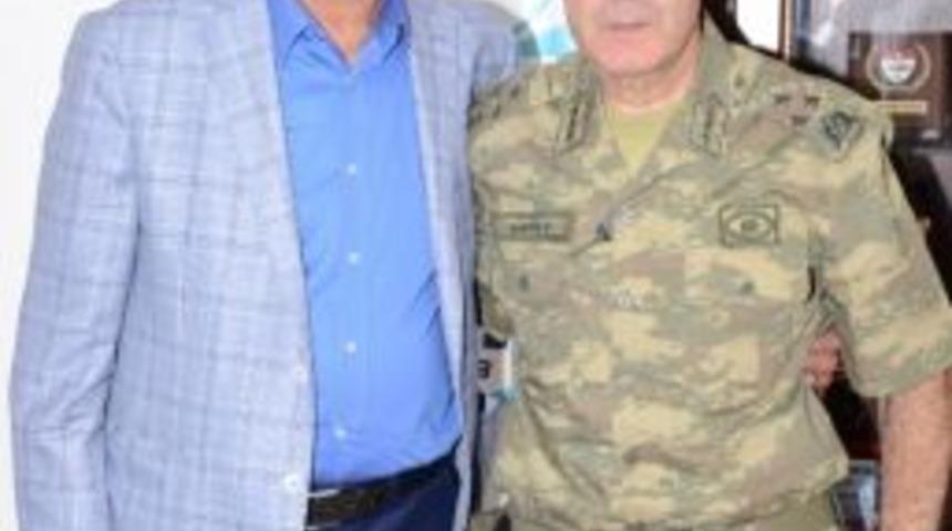 Korgeneral Başoğlu&rsquo;dan, Başkan Y&uuml;celik&rsquo;e Veda Ziyareti