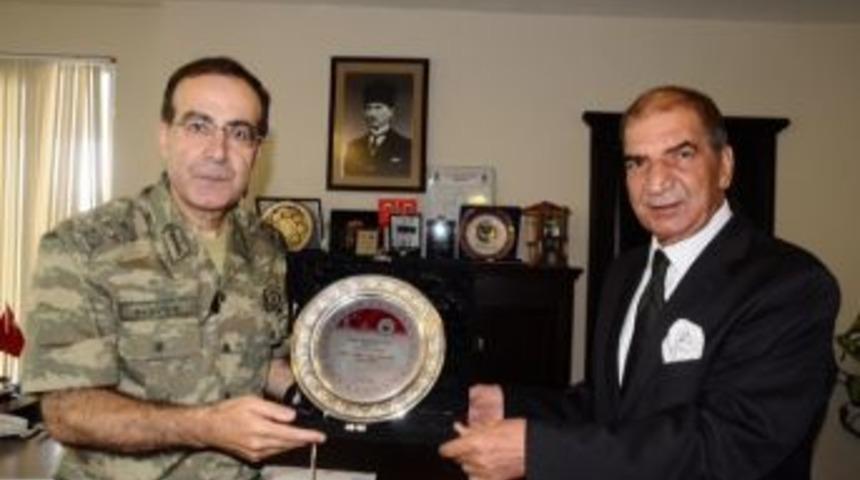 9&rsquo;ncu Kolordu Komutanı Korgeneral Başoğlu&rsquo;dan Baro Başkanı Terzioğlu&rsquo;na Veda Ziyareti