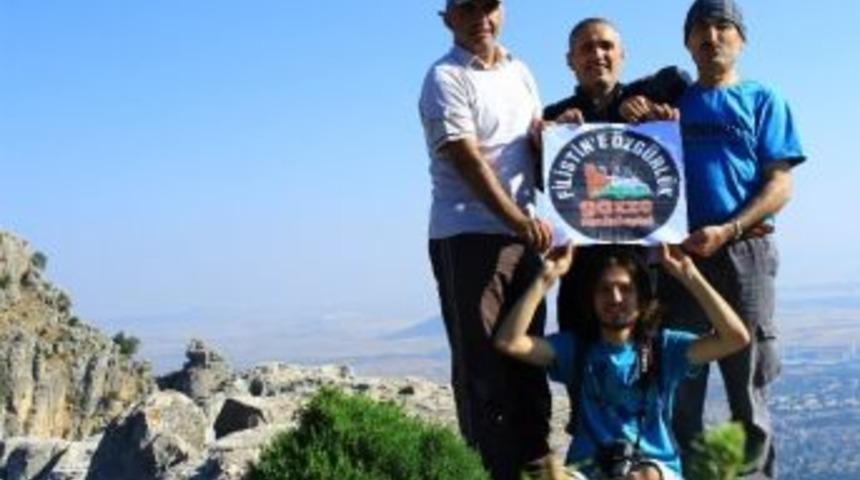 Seydişehirli Dağcılar &lsquo;gazze&rsquo; İ&ccedil;in Tırmandı