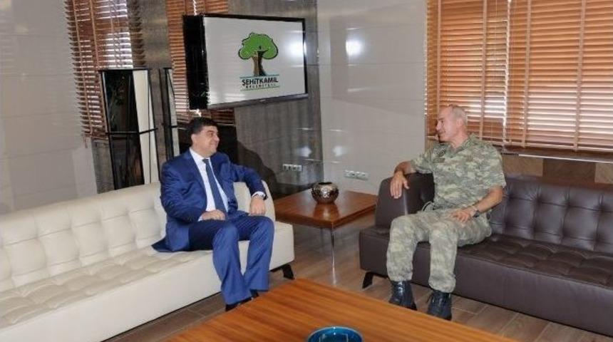 Tuğgeneral G&uuml;neş&rsquo;ten Başkan Fadıloğlu&rsquo;na Veda Ziyareti