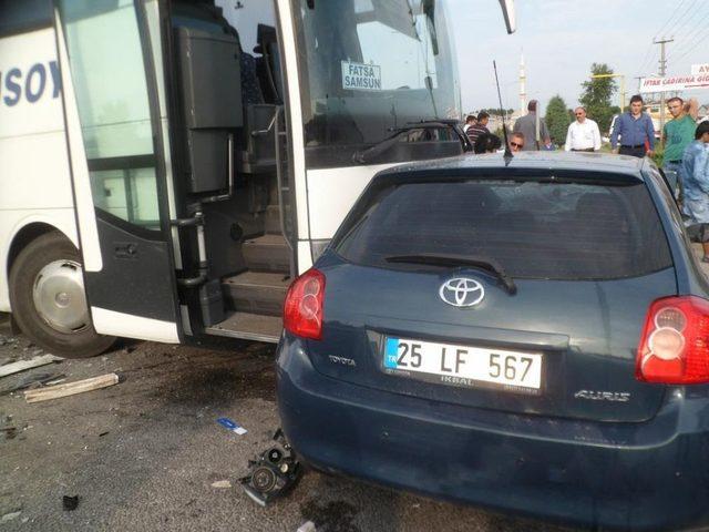 Çarşamba’da Trafik Kazası: 1 Yaralı