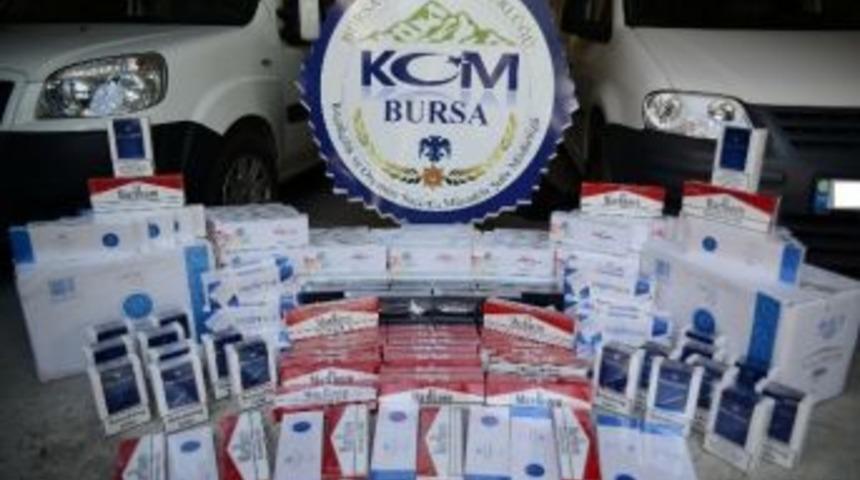 Bursa&rsquo;da 6 Bin Paket Ka&ccedil;ak Sigara Ele Ge&ccedil;irildi