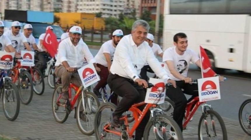 Erdoğan&rsquo;ın Cumhurbaşkanlığı Adaylığına Destek Olmak İ&ccedil;in Pedal &Ccedil;evirdiler