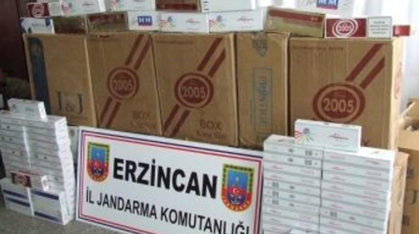 Erzincan&rsquo;da 20 Bin Paket Ka&ccedil;ak Sigara Ele Ge&ccedil;irildi