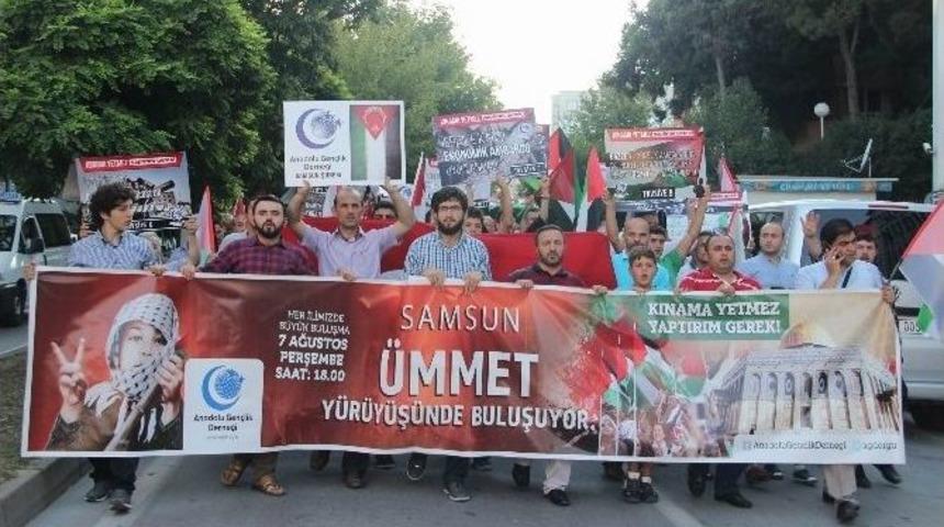 Samsun'da İsrail Protestosu