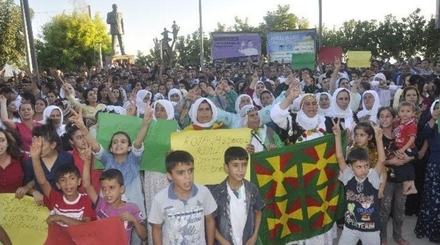 Şırnak'ta Binlerce Vatandaş Işid'in Katliamlarını Protesto Etti