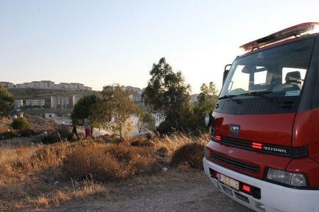 Foça'yı Korkutan Yangın