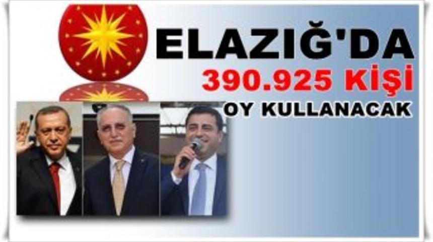 Elazığ&rsquo;da 390.925 se&ccedil;men oy kullanacak