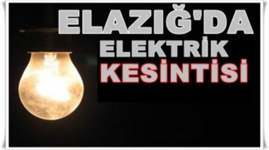 Elazığ’da Elektrik Kesintisi