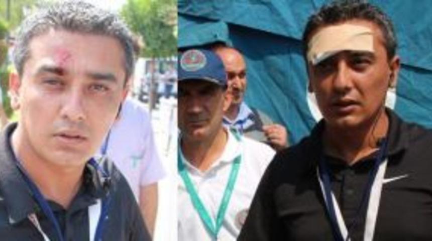 Erdoğan'ın Aydın mitinginde gazeteciye şok!