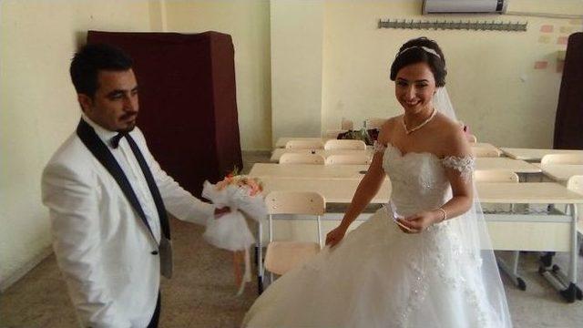 İskenderun’da Damat Düğün Öncesi Geline Oy Kullandırdı