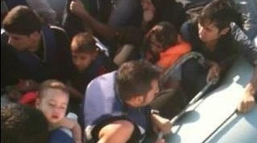 Sahil G&uuml;venlik 115 Sığınmacıyı Yakaladı