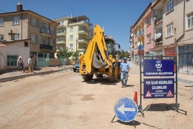 Karaman'da Asfalt Ve Kaldırım Çalışmaları