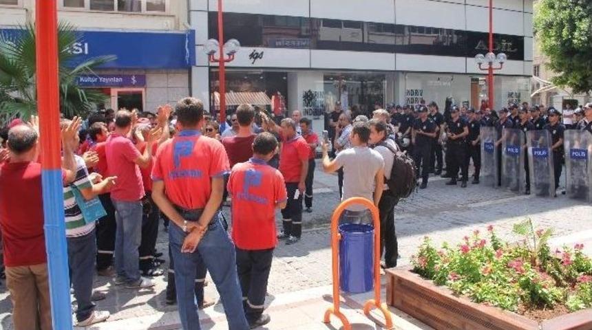 Parkomat &Ccedil;alışanları Eyleme Devam Etti