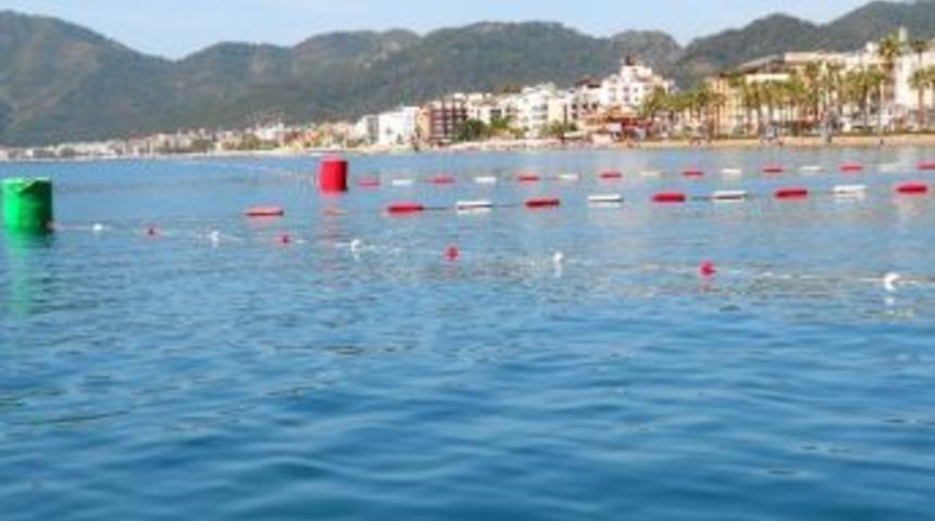 Marmaris&rsquo;te Sahillere Şamandıra D&ouml;şendi