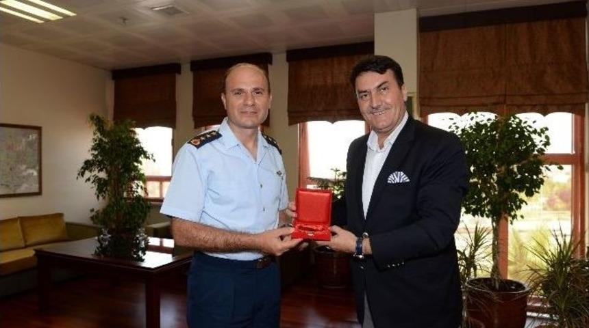 Komutandan Başkan D&uuml;ndar&rsquo;a Veda Ziyareti