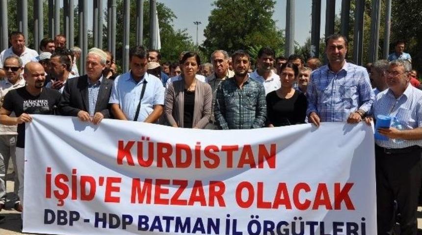 Batman&rsquo;da Işid Saldırıları Protesto Edildi