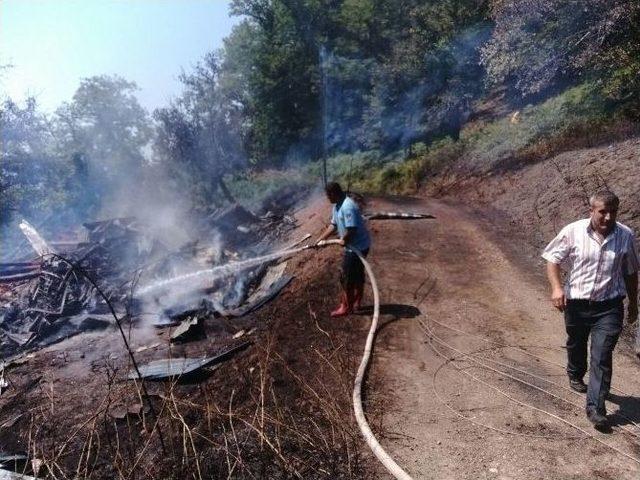 Bahçedeki Otlar Yakılırken Alevler Eve Sıçradı