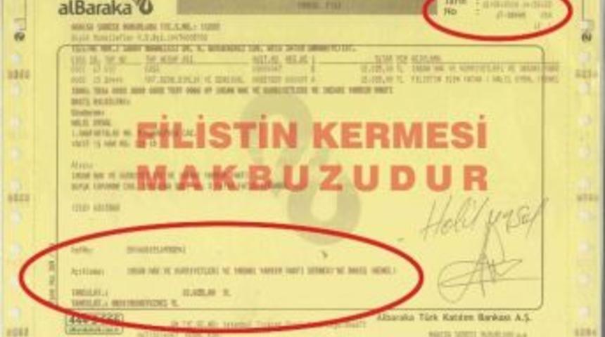 Kermesten Elde Edilen 12 Bin Tl Filistin’e