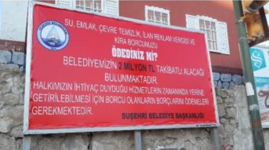 Suşehri Belediyesi 2 Milyon Tl Alacağını Bilboradla İstedi