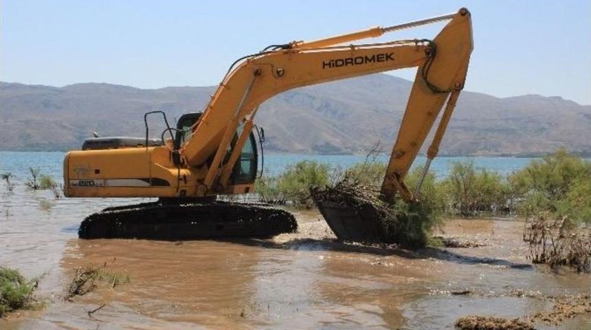 Hazar Gölü Kenarında Temizlik Çalışmaları