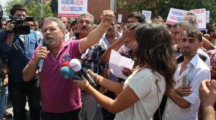 Ayakkabıcılardan &rsquo;suriyeli İş&ccedil;i&rsquo; Ve &rsquo;sigorta&rsquo; Protestosu