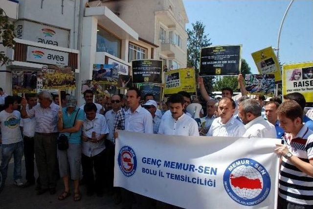 Bolu’da Rabia Günü’nde Tepkilerini Dile Getirdiler