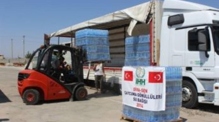 Diva-sen&rsquo;den Suriye&rsquo;ye Bir Tır Dolusu Su Yardımı