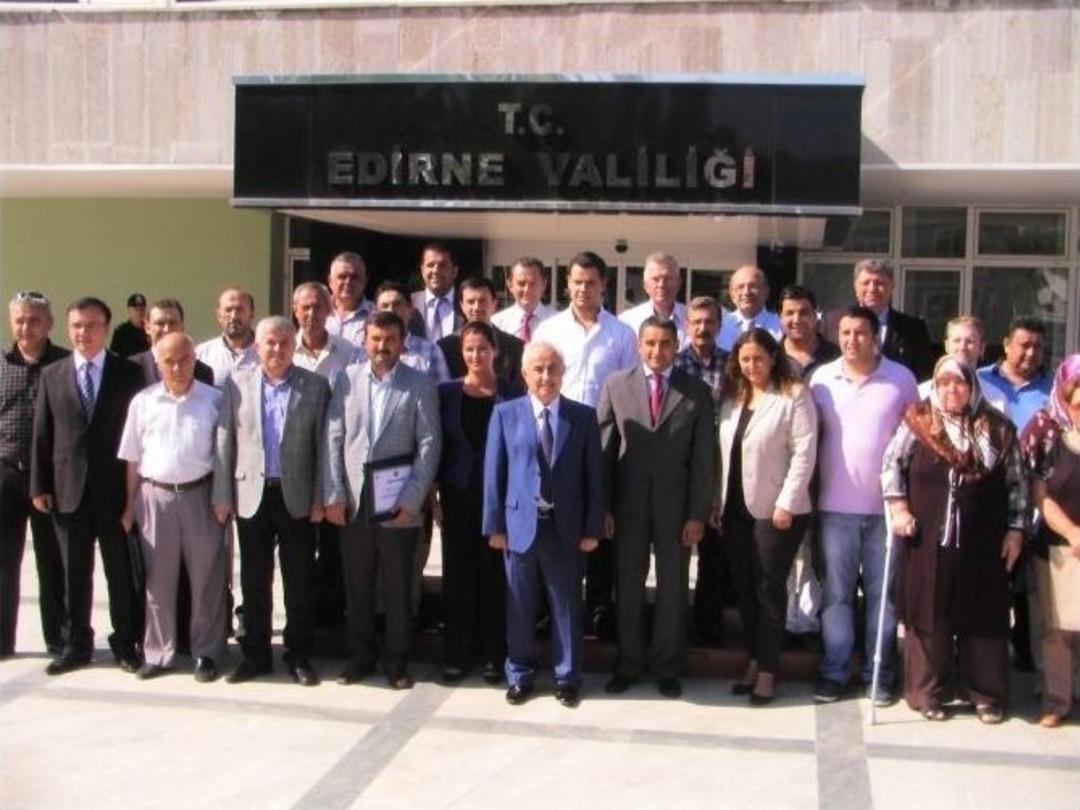 Edirne Valisi Şahin&rsquo;den Sponsorlara Teşekk&uuml;r Belgesi