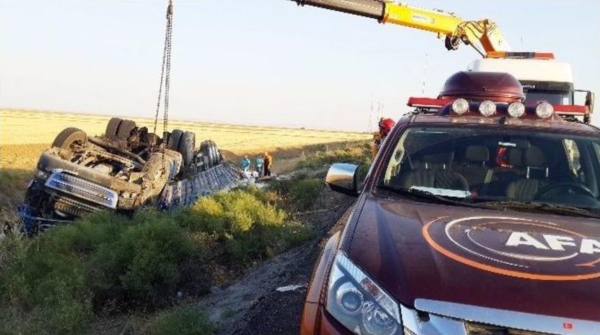 Aksaray&rsquo;da Tır Devrildi: 7 Yaralı