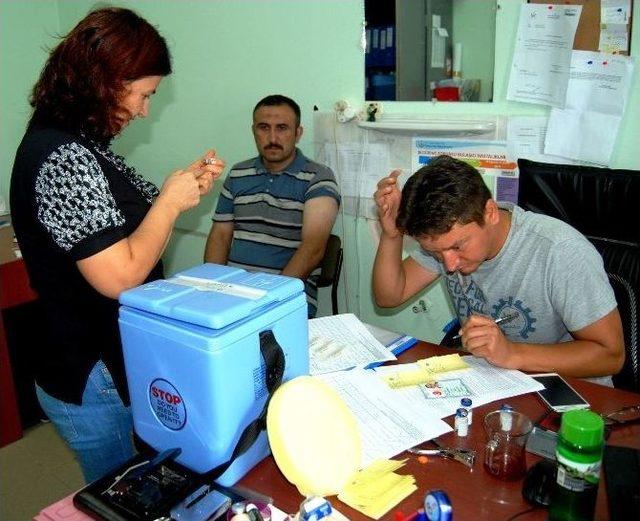 Lapseki’de Hacı Adayları Aşılarını Oldu