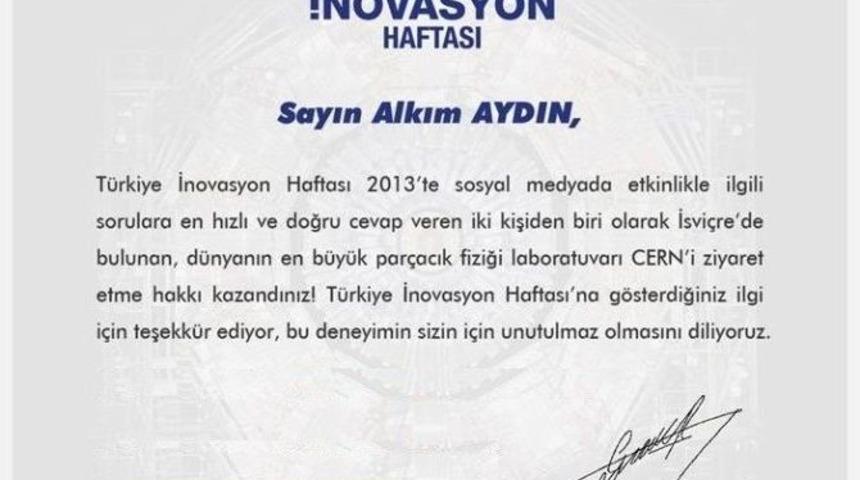 &Ccedil;ukurova &Uuml;niversitesi&rsquo;ne İnovasyon &Ouml;d&uuml;l&uuml;