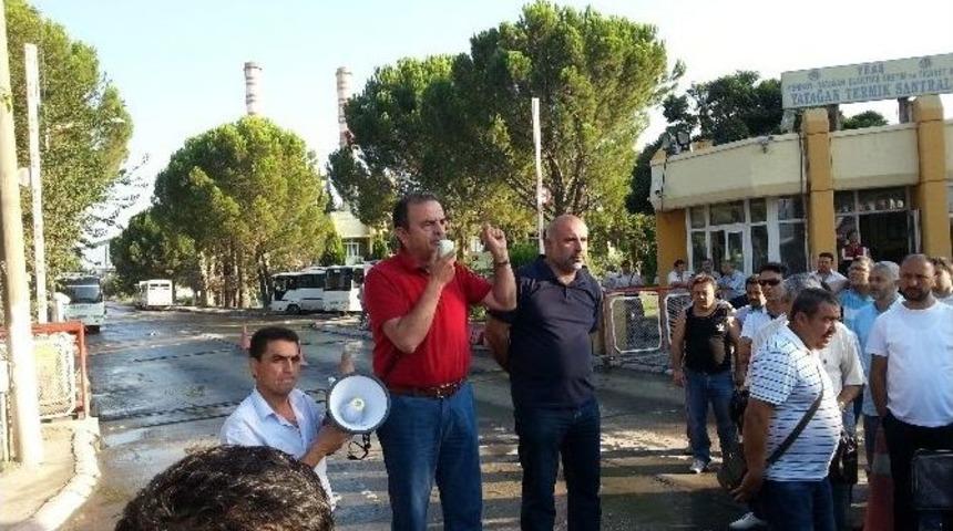 İş&ccedil;iler Santrallere Barikat Kuruyor