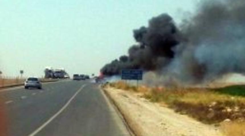 Seyir Halindeki Tır Alev Aldı