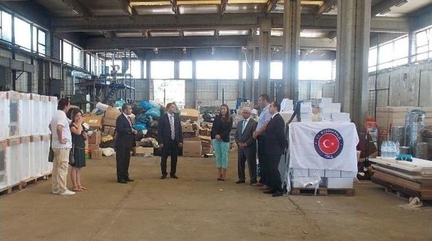 Sırbistan&rsquo;da Selden Zarar G&ouml;ren Belediyelere Dezenfektan Ve Ekipman Desteği