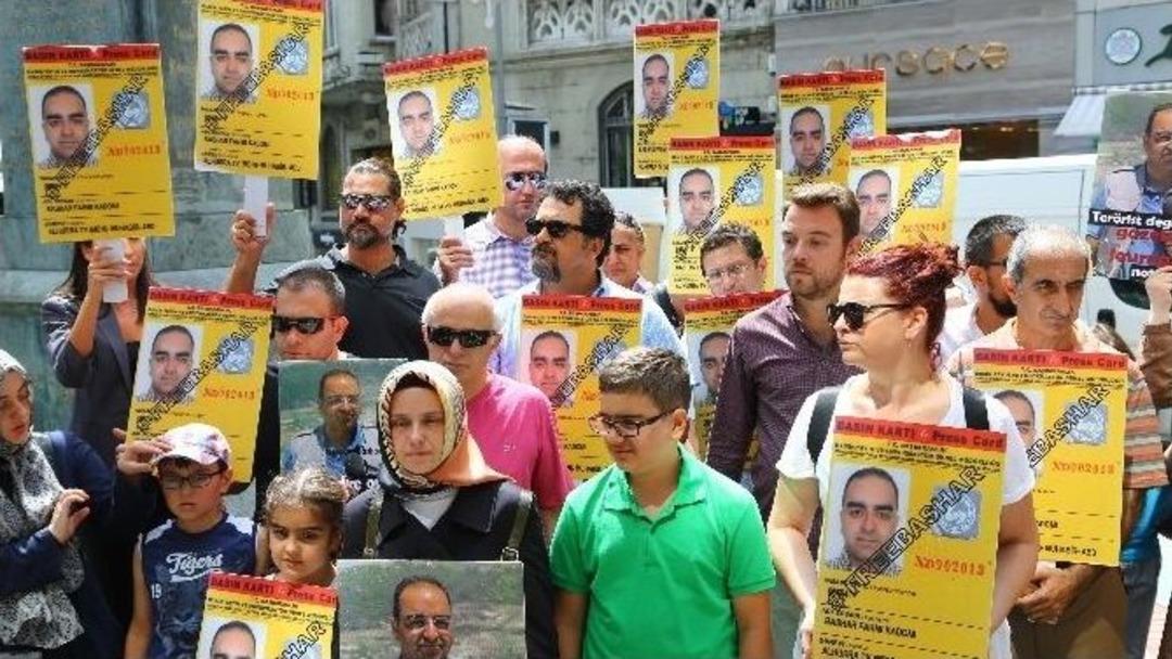 Gazeteci Başar Fehmi Kadumi İ&ccedil;in Suriye Konsolosluğu &Ouml;n&uuml;nde Eylem