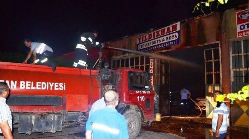 Kaporta Atölyesinde Yangın